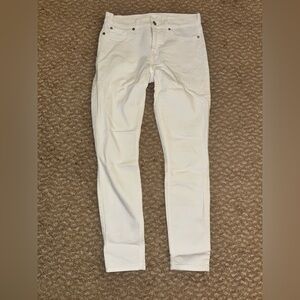 7 For All Mankind Ivory Denim Pants